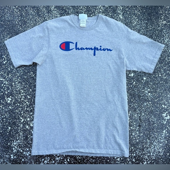 Vintage Champion Script Logo T-Shirt Size Large - Picture 1 of 3